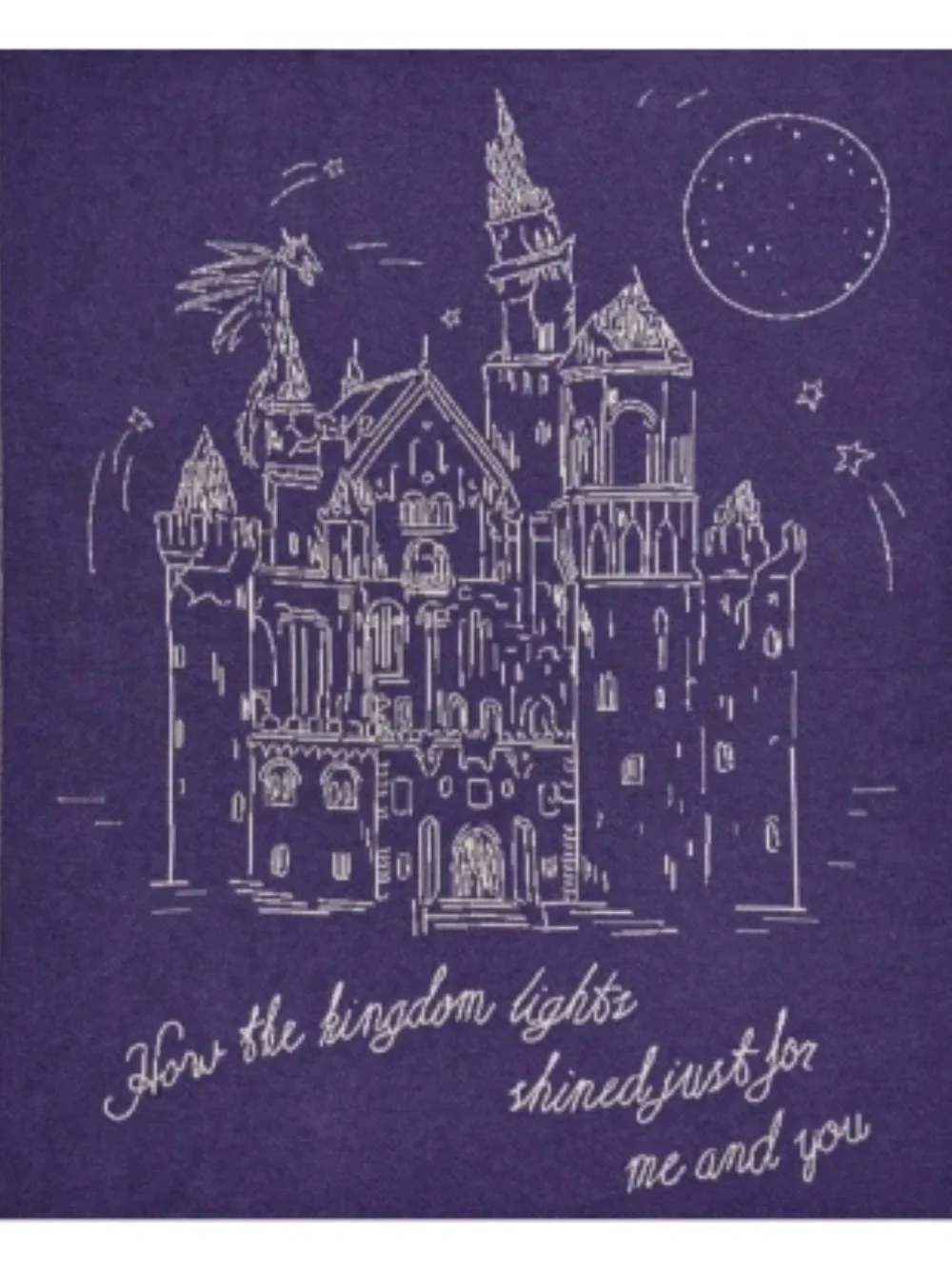 Long live Taylor Swift Blnaket! RARE Castle Sketch Graphic Tee in Deep Purple